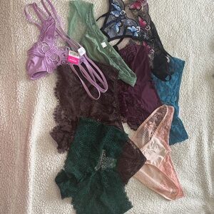 Women's Lace Panties Set of 9- Multicolor